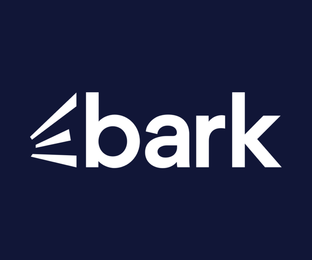 Bark Logo White on Blue Square